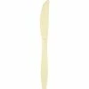 Creative Converting Solid Color Tableware Ivory Plastic Knives, 50 Ct
