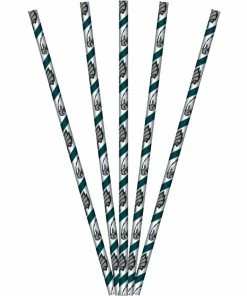 Creative Converting Philadelphia Eagles Paper Straws, 24 Ct