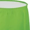Creative Converting Fresh Lime Plastic Tableskirt, 14' X 29"