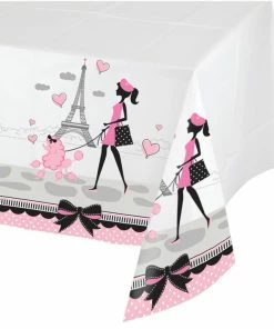 Creative Converting Party In Paris Tablecover Plastic 54