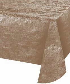 Creative Converting Rose Gold Foil Table Cover Bridal And Wedding