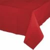 Creative Converting Classic Red Tablecover 54"X 108" Polylined Tissue Solid Color Tableware