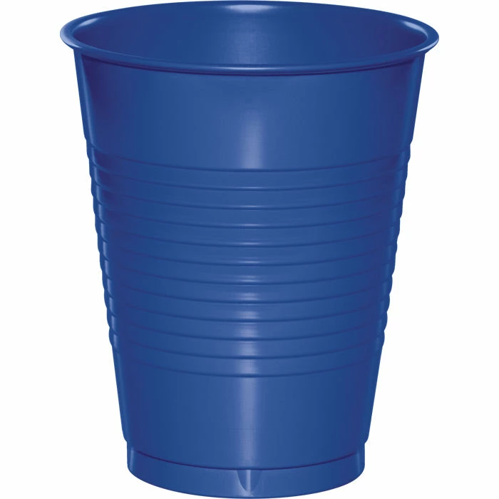 Creative Converting Cobalt Blue Plastic Cups, 20 Ct Solid Color Tableware