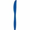 Creative Converting Solid Color Tableware Cobalt Blue Plastic Knives, 50 Ct