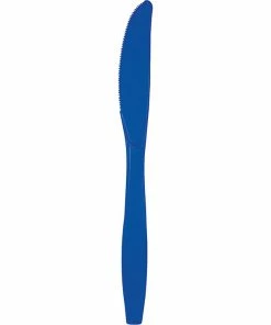 Creative Converting Solid Color Tableware Cobalt Blue Plastic Knives, 50 Ct