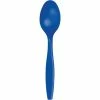 Creative Converting Solid Color Tableware Cobalt Blue Plastic Spoons, 24 Ct
