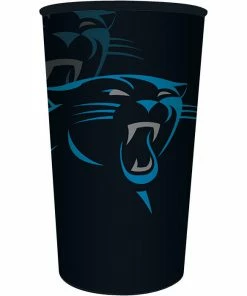 Creative Converting NFL And Football Party Supplies Carolina Panthers Plastic Cup, 22 Oz