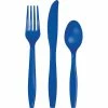 Creative Converting Cobalt Blue Blue Assorted Cultery, 18 Ct Solid Color Tableware