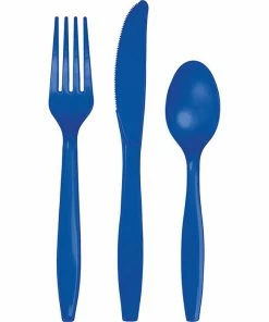 Creative Converting Cobalt Blue Blue Assorted Cultery, 18 Ct Solid Color Tableware