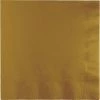 Creative Converting Glittering Gold Luncheon Napkin 3Ply, 50 Ct Solid Color Tableware