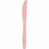 Creative Converting Classic Pink Plastic Knives, 50 Ct Solid Color Tableware