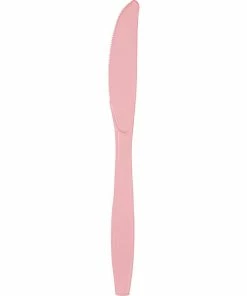 Creative Converting Classic Pink Plastic Knives, 50 Ct Solid Color Tableware