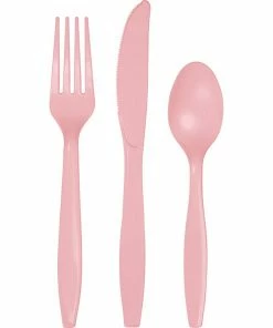 Creative Converting Classic Pink Assorted Cutlery, 18 Ct