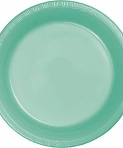 Creative Converting Solid Color Tableware Fresh Mint Green Plastic Dessert Plates, 20 Ct