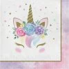 Creative Converting Unicorn Pastel Baby Shower Napkins, Pack Of 16