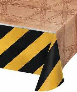 Creative Converting Kids Birthday Party Themes Big Dig Construction Plastic Tablecover All Over Print, 54