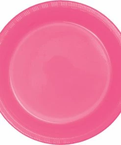 Creative Converting Candy Pink Plastic Dessert Plates, 20 Ct