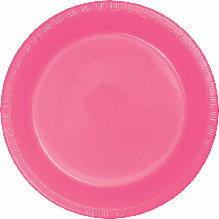 Creative Converting Candy Pink Plastic Dessert Plates, 20 Ct