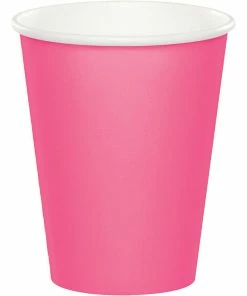 Creative Converting Candy Pink Hot/Cold Paper Cups 9 Oz., 8 Ct
