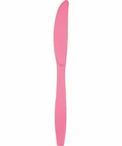 Creative Converting Candy Pink Plastic Knives, 24 Ct Solid Color Tableware