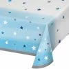 Creative Converting 1st Birthday Party Themes One Little Star - Boy Plastic Tablecover All Over Print, 54" X 102"