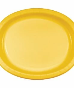 Creative Converting Solid Color Tableware School Bus Yellow Oval Platter 10