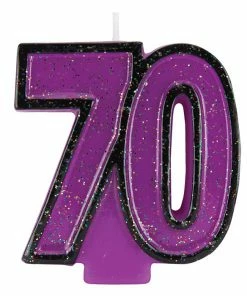 Creative Converting Birthday Party Candles 70th Birthday Glitter Candle