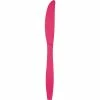 Creative Converting Hot Magenta Pink Plastic Knives, 24 Ct