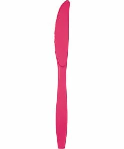Creative Converting Hot Magenta Pink Plastic Knives, 24 Ct