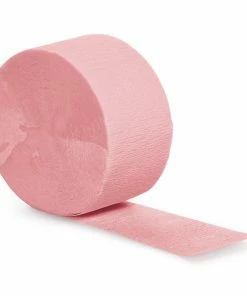 Creative Converting Solid Color Tableware Classic Pink Crepe Streamers 81'