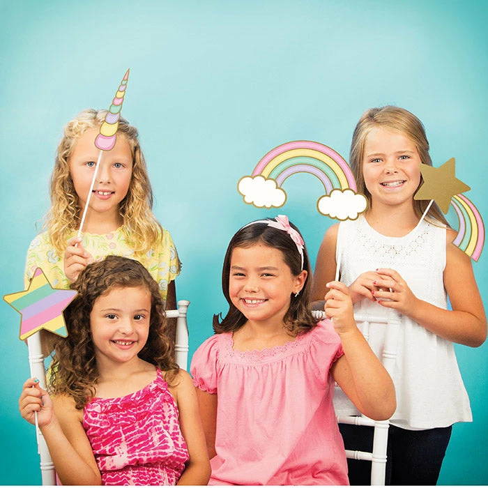 Creative Converting Sparkle Unicorn Photo Booth Props, 10 Ct