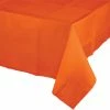 Creative Converting Sunkissed Orange Tablecover 54"X 108" Polylined Tissue Solid Color Tableware