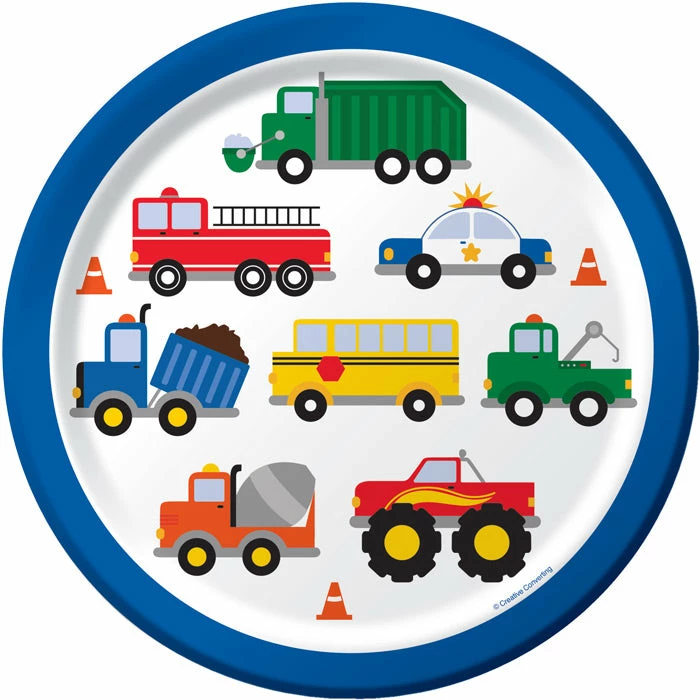 Creative Converting Traffic Jam Paper Plates, 8 Ct Kids Birthday Party Themes