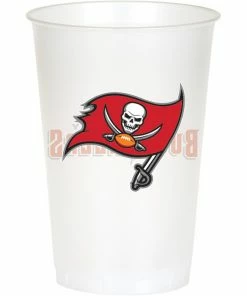 Creative Converting Tampa Bay Buccaneers Plastic Cup, 20Oz, 8 Ct NFL And Football Party Supplies
