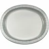 Creative Converting Shimmering Silver Oval Platter 10" X 12", 8 Ct