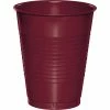 Creative Converting Solid Color Tableware Burgundy Red Plastic Cups, 20 Ct