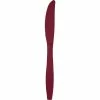 Creative Converting Burgundy Red Plastic Knives, 24 Ct Solid Color Tableware