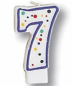 Creative Converting Polka Dot #7 Candle