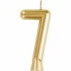 Creative Converting Gold 7 Candle Birthday Party Candles