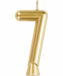 Creative Converting Gold 7 Candle Birthday Party Candles