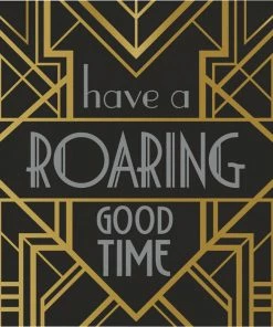 Creative Converting Themed Tableware Roaring 20S Roaring Good Time Napkins, Pack Of 16