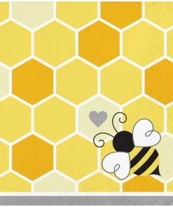 Creative Converting Bumblebee Baby Beverage Napkins, 16 Ct Baby Showers