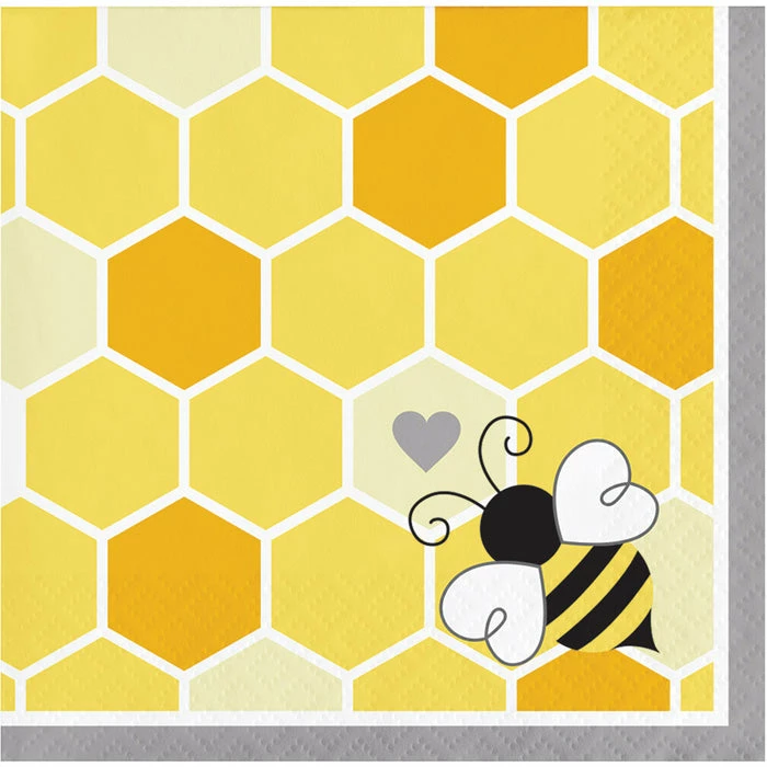 Creative Converting Bumblebee Baby Beverage Napkins, 16 Ct Baby Showers