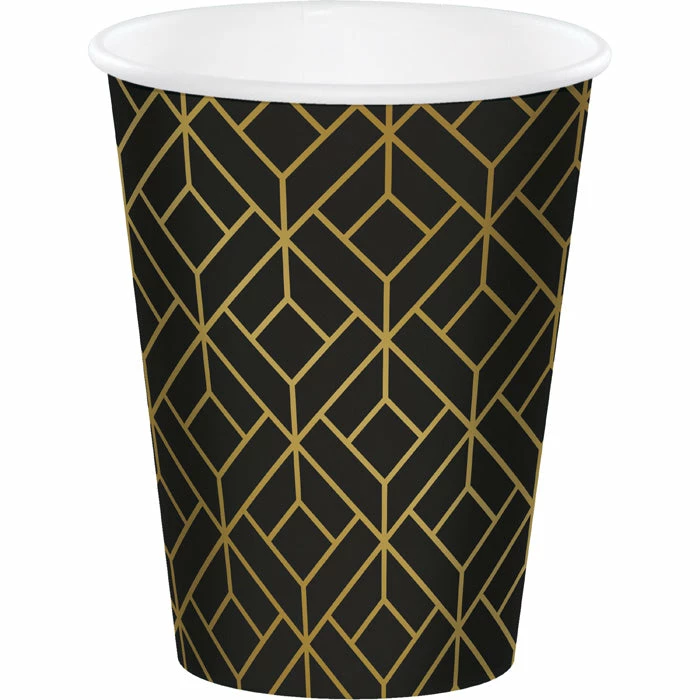 Creative Converting Roaring 20S Paper Cups, Pack Of 8 Themed Tableware