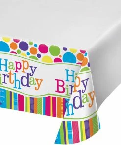 Creative Converting Adult Birthday Party Themes Bright And Bold Tablecover Plastic 54