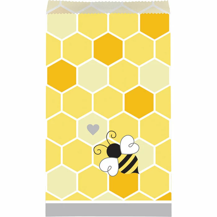 Creative Converting Bumblebee Baby Treat Bags, 10 Ct