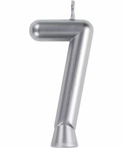 Creative Converting Silver 7 Candle