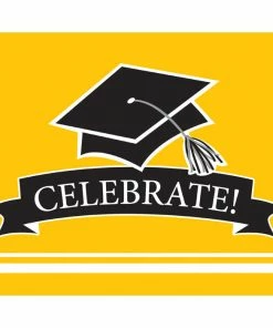 Creative Converting Graduation Party Supplies Graduation School Spirit Yellow Invitations, 25 Ct