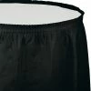 Creative Converting Black Velvet Plastic Tableskirt, 21.5' X 29" Solid Color Tableware