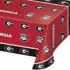 Creative Converting University Of Georgia Plastic Table Cover, 54" X 108" NCAA College Themed Party Decorations